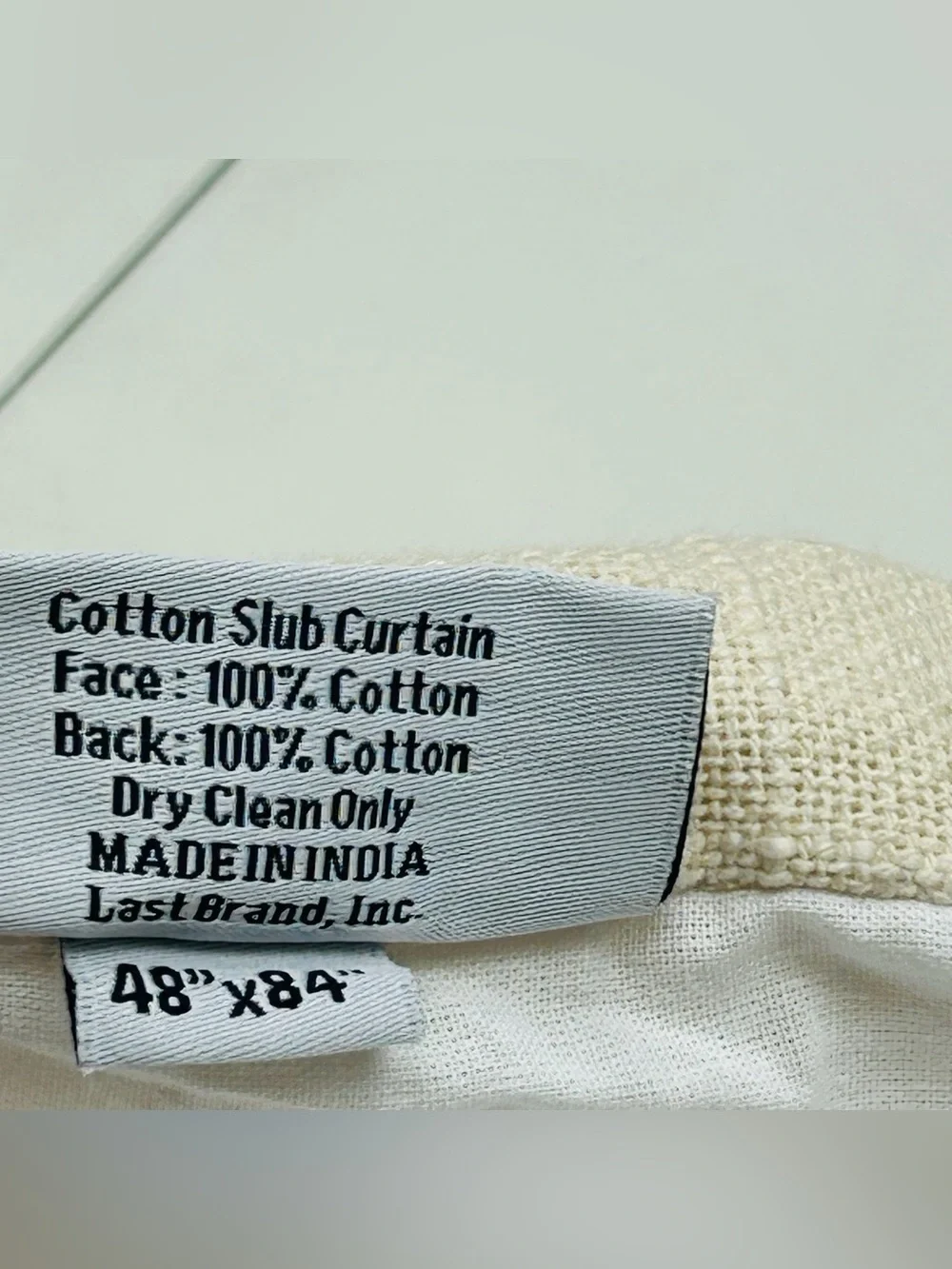 QUINCE Set Of 2 48x84 Cotton Slub Curtains Natural 0372